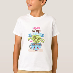 T-shirt Plantes de personnage croissance enfants