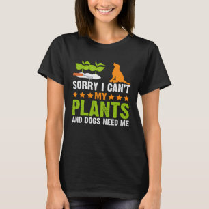 T-shirt Plantes et jardinier de chiens jardinage et chien