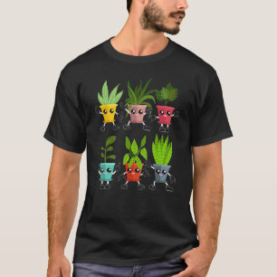 T-shirt Plantes Mignonnes Danse Arbres Plante Jardin