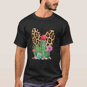 T-shirt Plantes Succulentes Cactus  Impression Léopard Jar