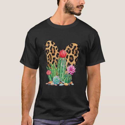 T-shirt Plantes Succulentes Cactus  Impression Léopard Jar (Devant)