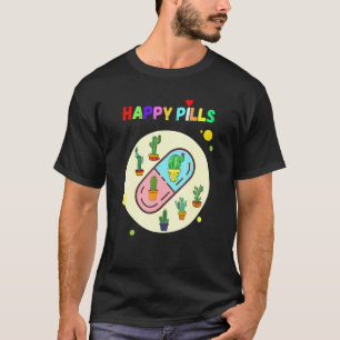 T-shirt Plantes succulentes de cactus Happy Pills Jardinag