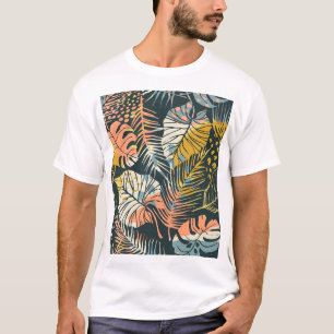 T-shirt Plantes tropicaux : motif artistique abstrait.