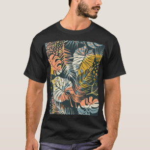 T-shirt Plantes tropicaux : motif artistique abstrait.