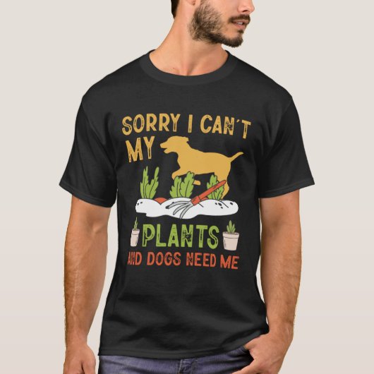 T-shirt Plants and Dog Lover Gardener Funny Gardening and (Devant)