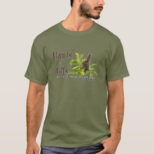 T-shirt Plants not Pills custom Tee (Devant)