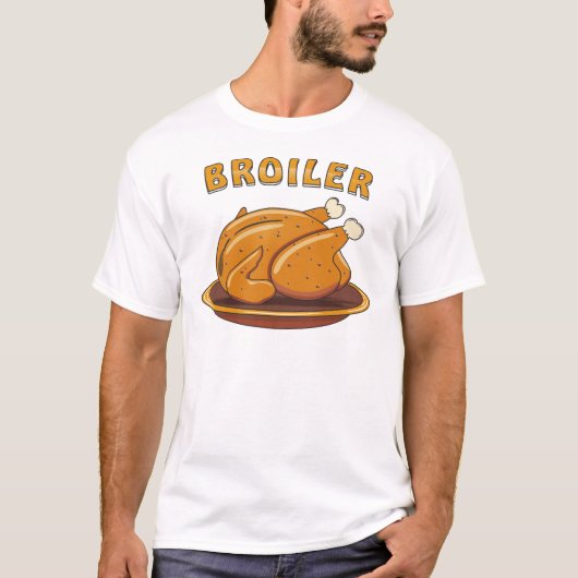 T-SHIRT PLAQUE BROILER POULET (Devant)