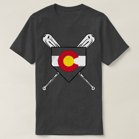 T-shirt Plaque de base de baseball du Colorado (Design devant)