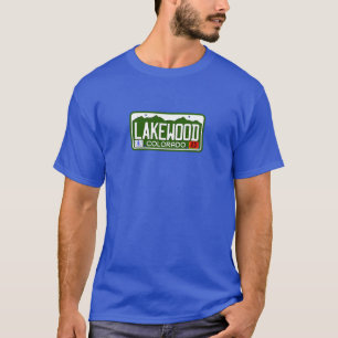 T-shirt Plaque de licence du Colorado LAKEWOOD