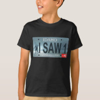 Plaque de licence Idaho "I Saw 1" Sasquatch