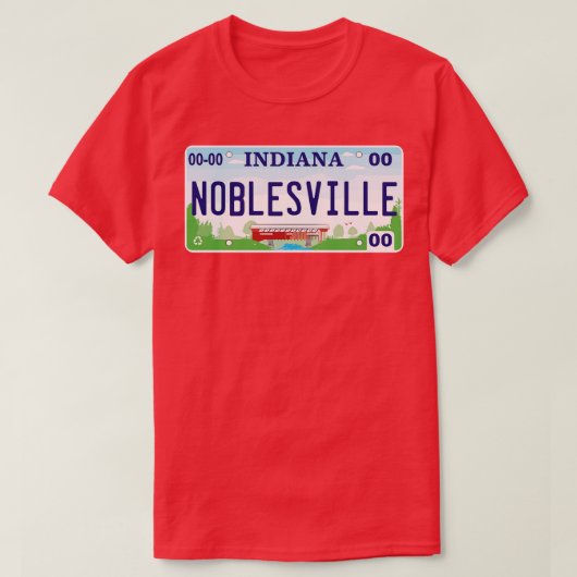 T-shirt Plaque de licence Noblesville Indiana (Design devant)