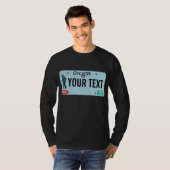T-shirt Plaque de licence Oregon Sasquatch (Devant entier)