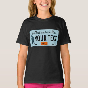 T-shirt Plaque de licence Sasquatch de la Colombie-Britann
