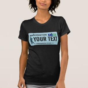 T-shirt Plaque de licence Washington Sasquatch