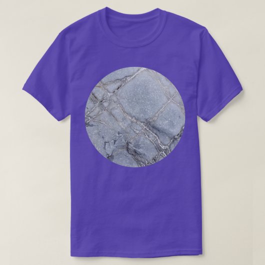 T-shirt Plaque de pierre grise avec stries (Design devant)