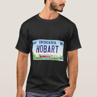 T-shirt Plaque d'immatriculation Hobart Indiana