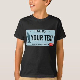 T-shirt Plaque d'immatriculation Sasquatch de l'Idaho