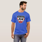 T-shirt Plaque minéralogique nommée faite sur commande : (Devant entier)