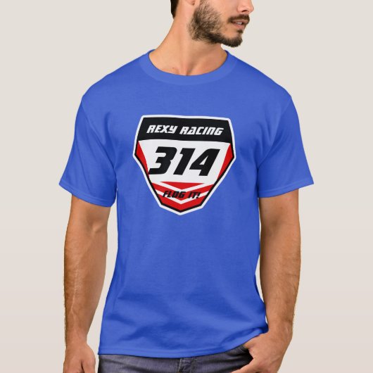 T-shirt Plaque minéralogique nommée faite sur commande : (Devant)