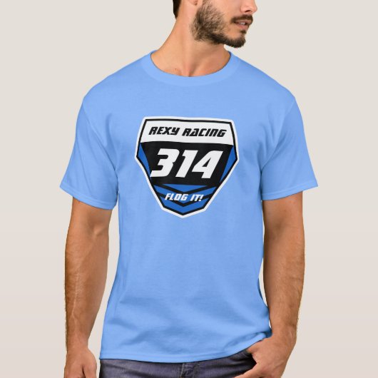 T-shirt Plaque minéralogique nommée faite sur commande : (Devant)
