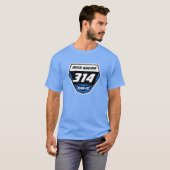 T-shirt Plaque minéralogique nommée faite sur commande : (Devant entier)