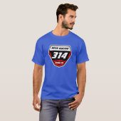T-shirt Plaque minéralogique nommée faite sur commande : (Devant entier)