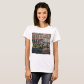 T-shirt Plaques de licence vintages (Devant entier)