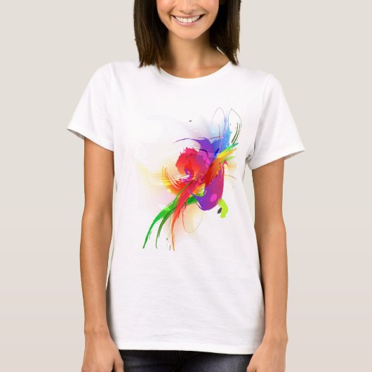 T-shirt Plaques de peinture Abstraites Rainbow Lorikeet (Devant)