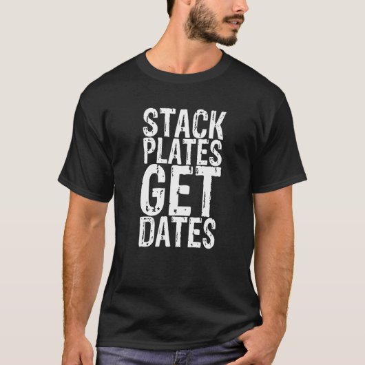 T-shirt Plaques de pile Obtenir des dates (Devant)