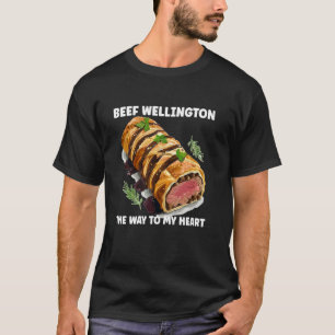 T-shirt Plat Gastronomique De Viande À Mon Coeur Boeuf Wel