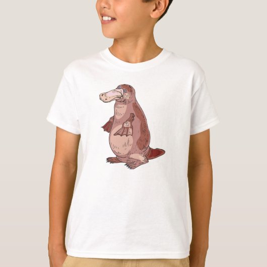 T-shirt plateau de bec-de-canard debout (Devant)