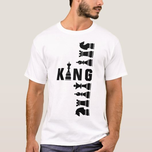 T-shirt Plateau de Jeu d'Échecs Roi – Conception de Pouvoi (Devant)