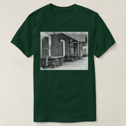 T-shirt Plateforme de gare ferroviaire (Design devant)