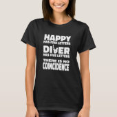 T-shirt Platform Diver Happy Springboard Diving (Devant)