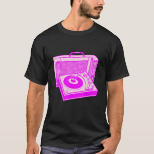 T-shirt Platine tourne-disque DJ Vinyle Musique Radio 80s