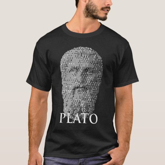 T-shirt Plato Halftone Portrait (Devant)