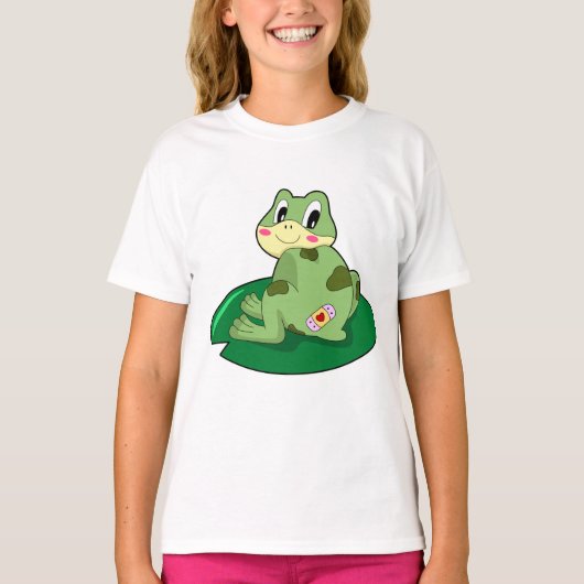 T-shirt Plâtre Coeur Feuille de grenouille (Devant)