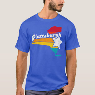 T-shirt Plattsburgh New York Vintage Souvenir en détresse 