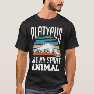 T-shirt Platype animal de l'esprit des mammifères rétro