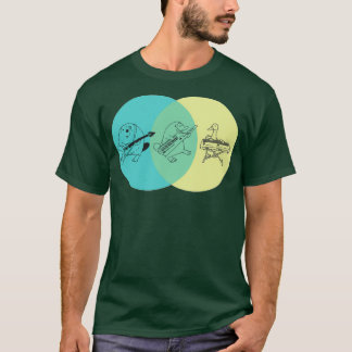 T-shirt Platypus amusant avec le diagramme de keytar