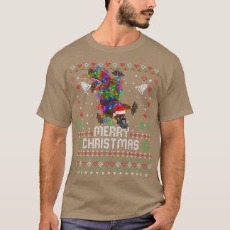 T-shirt Platypus Santa Hat Animal Christmas Tree Lights Ho
