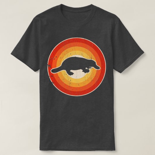 T-shirt Platypus Sunset Rétro pour Hommes Femmes Garçons F (Design devant)
