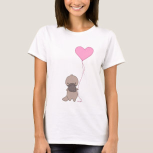 T-shirt Platypus tenant un ballon cardiaque