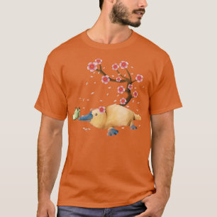 T-shirt Platypus vintage japonais Fleur de fleurs de ceris