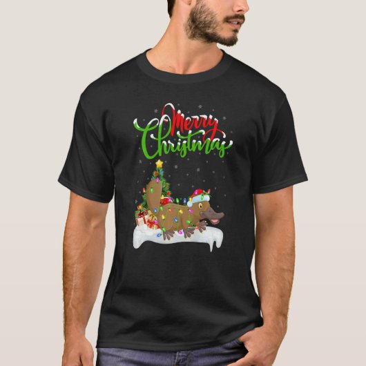 T-shirt Platypus Xmas Decorations Santa Platypus Christma (Devant)
