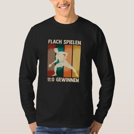 T-shirt Play Flat Win 11:0 Table Tennis Ball Ping Pong (Devant)