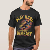 T-shirt Play Hard Win Easy Runner (Devant)