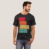 T-shirt Play Learn Be Kind Repeat Anti Bullying Kindness U (Devant entier)