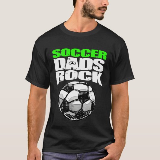 T-shirt Play Strong SOCCER DADS ROCK (Devant)