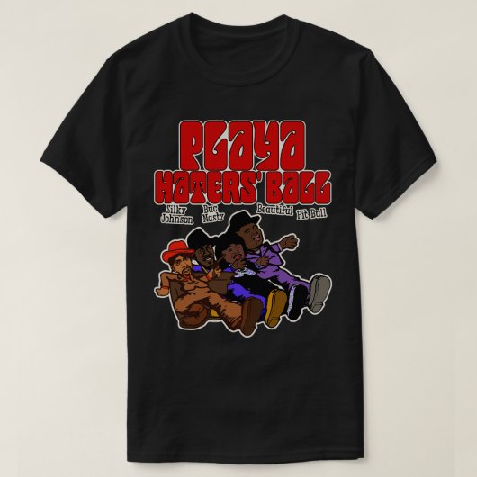 T-shirt Playa Haters Ball Pimp Walker (Design devant)